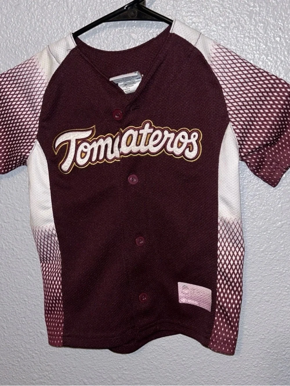 Tomateros de Culiacan kids 4T Maroon Baseball Jersey